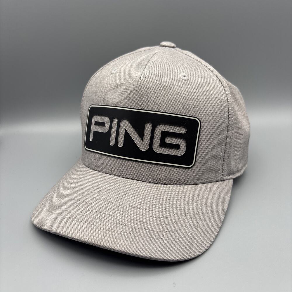 PING Golf 110 One Ten Flexfit Tech Golf Hat Cap Grey Snapback